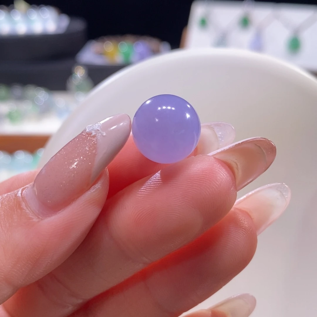 翡翠未镶嵌颈饰翡翠浓红紫珠