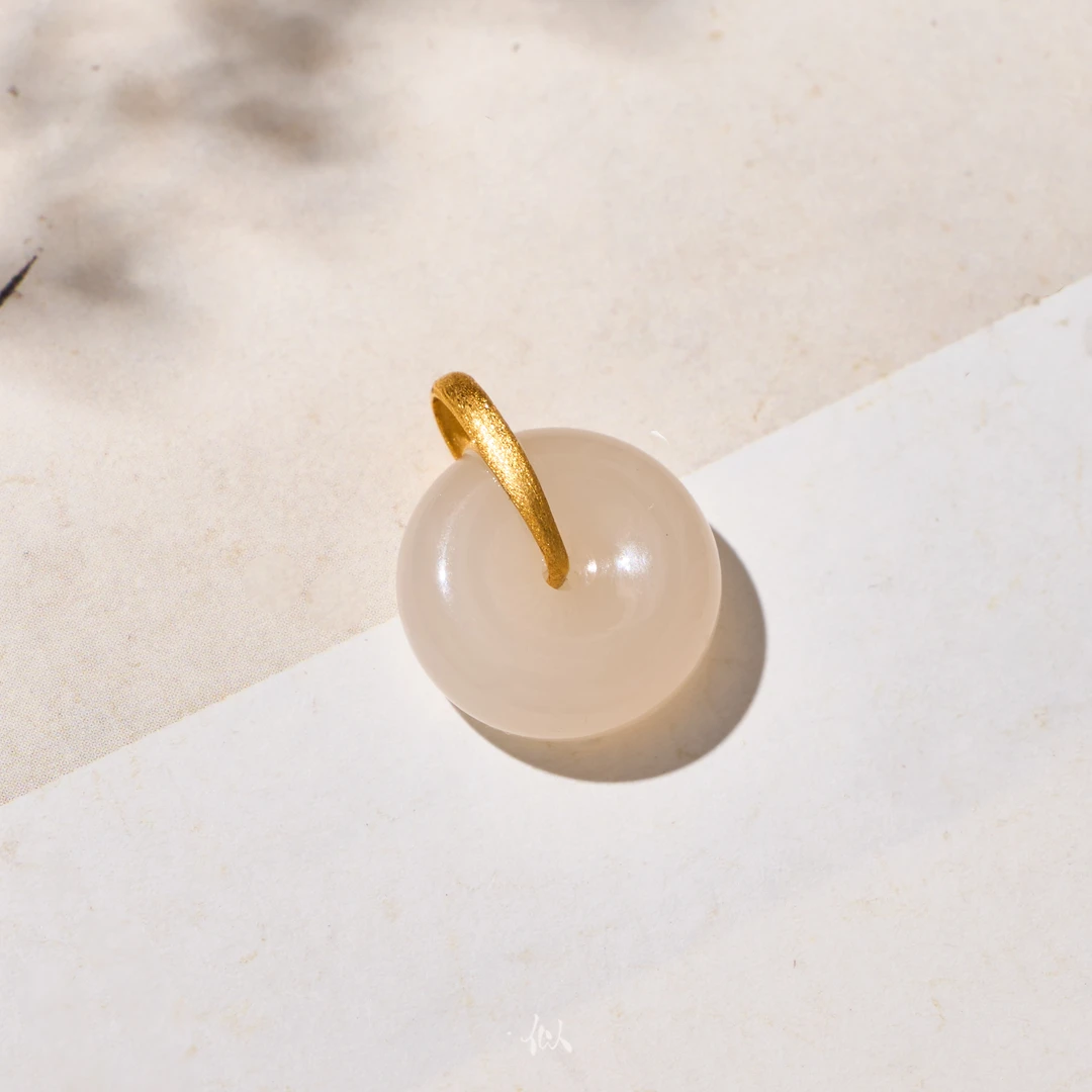 L 【倦安】·似梓珠宝· 18k平安扣吊坠  SZCC1300077