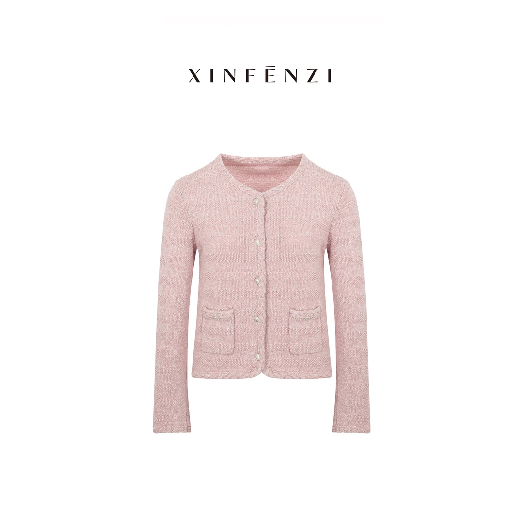 【如梦如幻】XINFENZI 精致优雅重工款小香毛衣开衫 51078