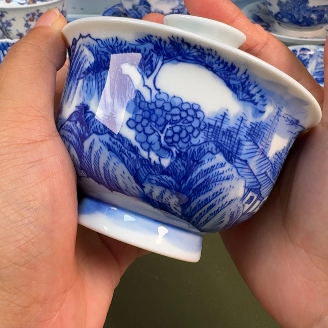 景德镇纯水绘茶具具圆圆249