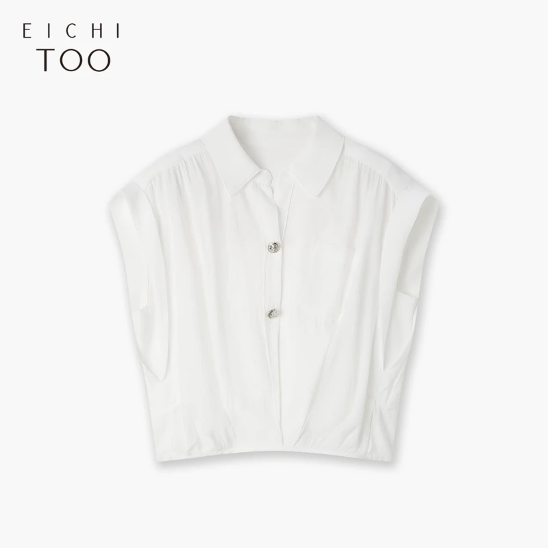 A爱居兔女装夏季显瘦百搭通勤时尚简约舒适短袖衬衫ENSBJ2P021A