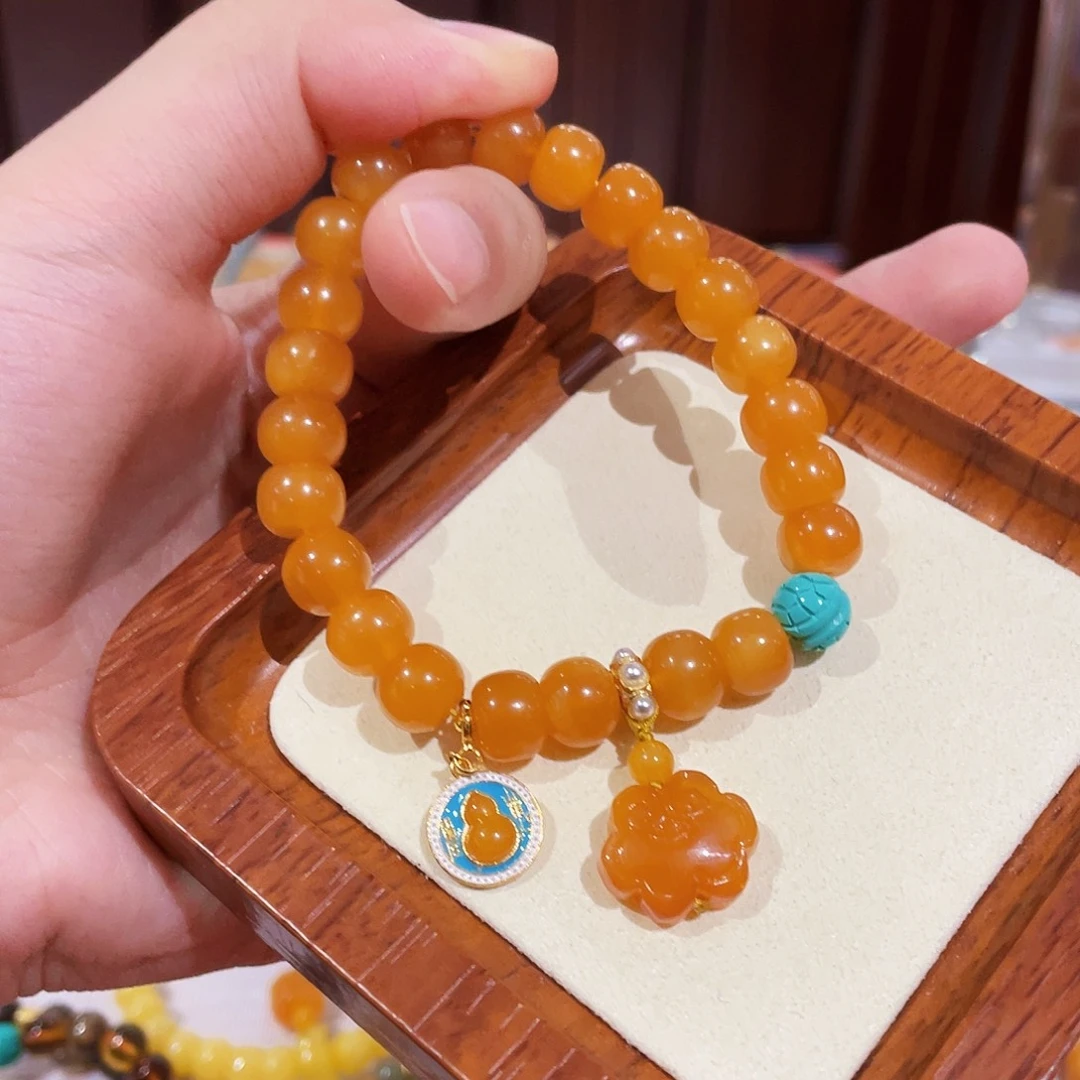 未镶嵌蜜蜡手链手串