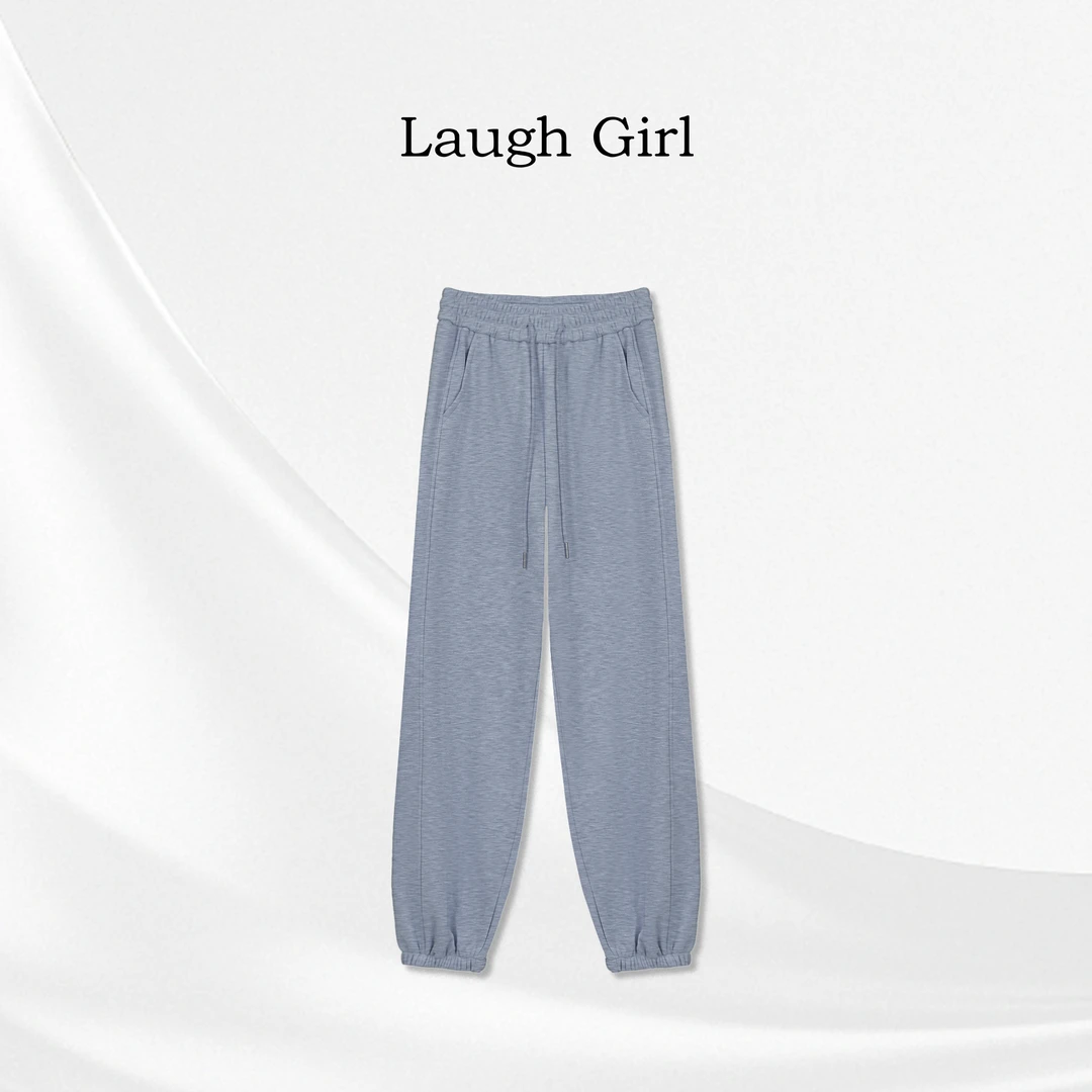 楚楚君Laugh girl【冬日卫裤】秋冬加绒松紧腰显瘦卫裤KL531291J