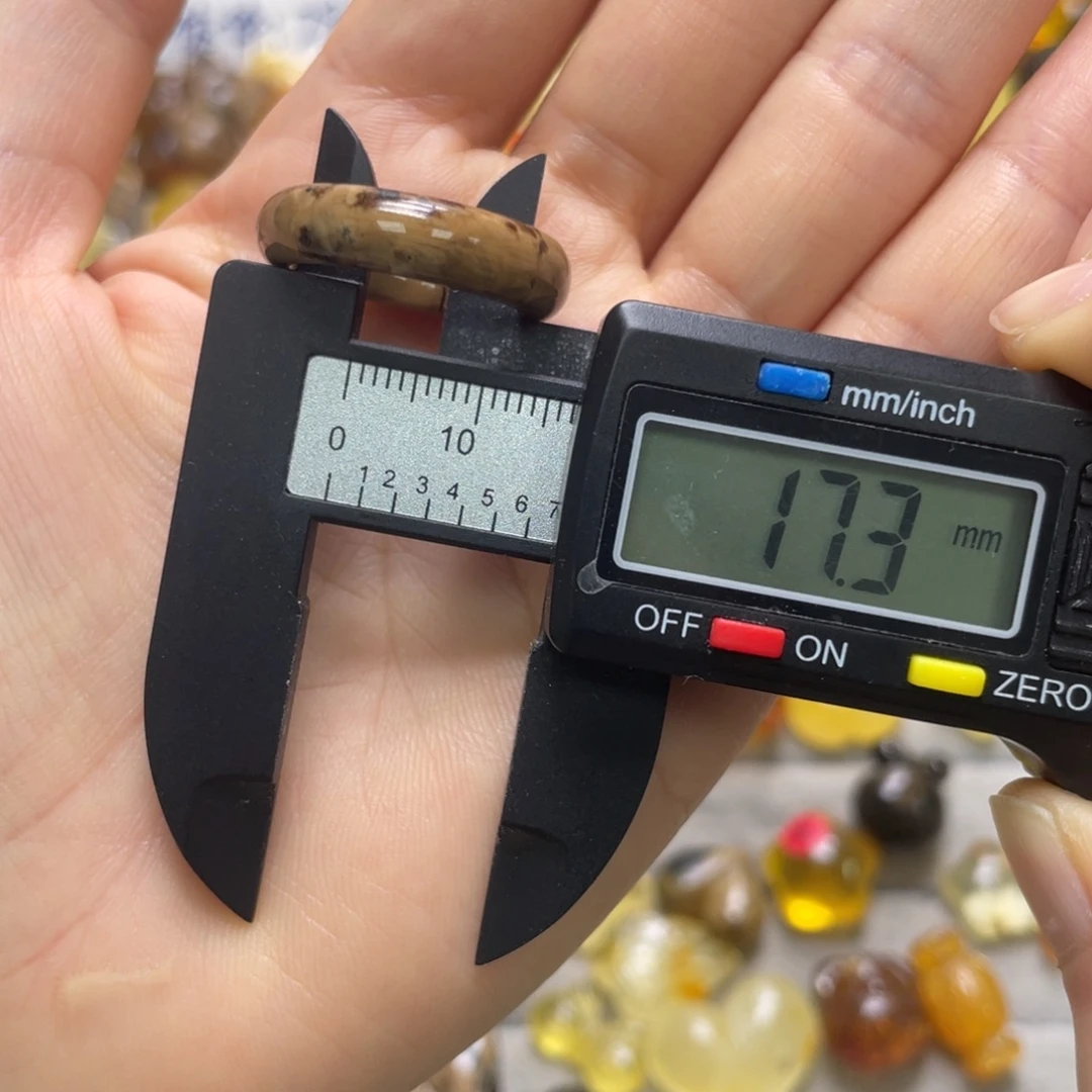 琥珀未镶嵌裸石天然琥珀根珀戒圈