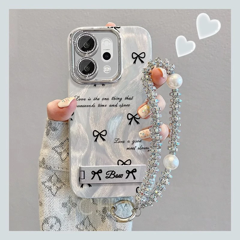 适用opporeno14手机壳潮流女高级感支架reno14pro防摔新款带挂绳
