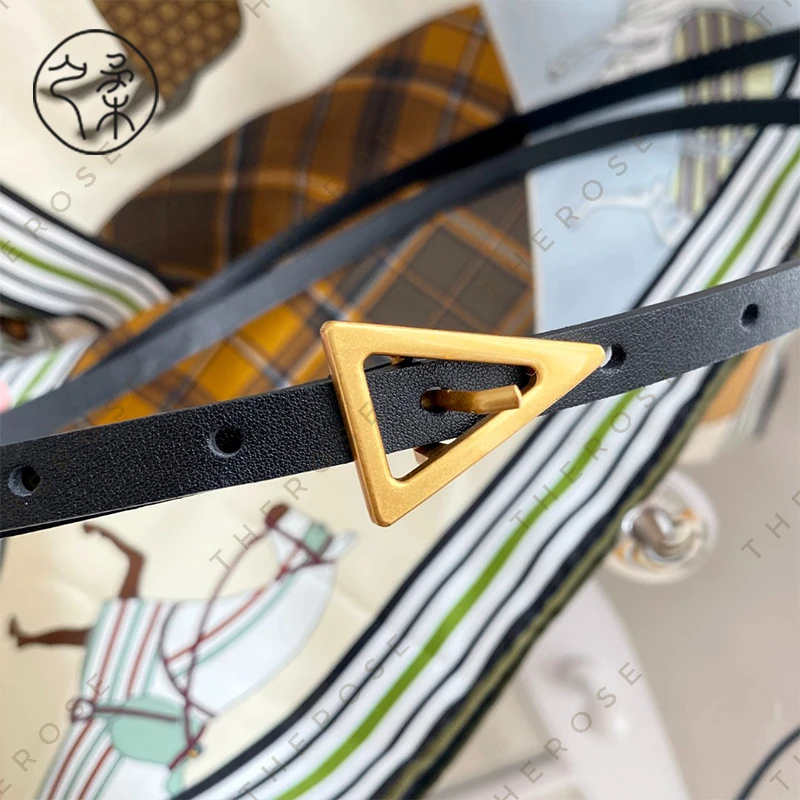 之柔Ms.Dong 【时尚小三角】经典复古三角扣细腰带百搭时髦皮带