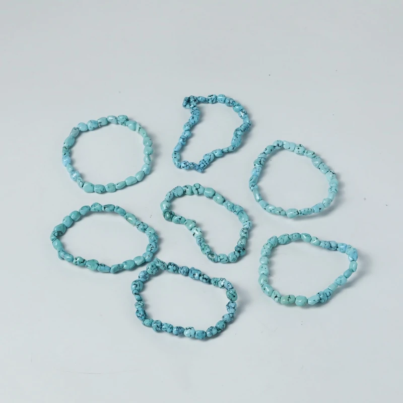 原矿随形松石单圈手串约6mm+8-10g 多样性发货发其一 11250211-08