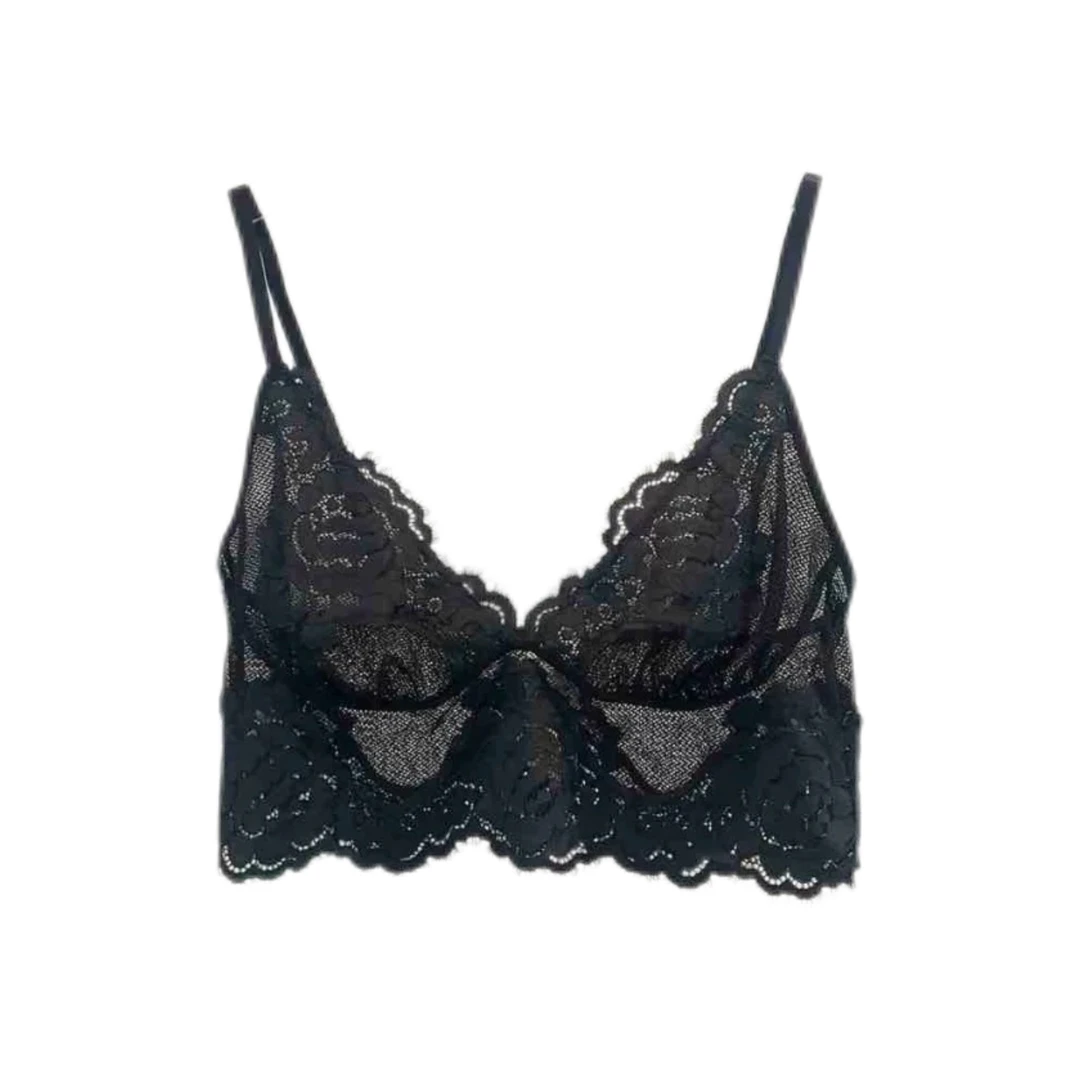 XHCHIC25新款设计师蕾丝黑色吊带内衣美背