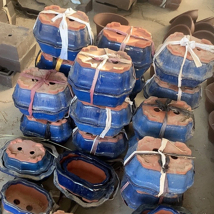 紫砂花盆   紫砂微瑕处理莲花