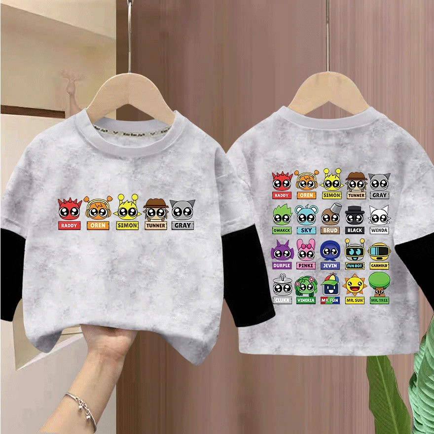 纯棉韩版男童扎染长袖T恤上衣中大童宝宝帅气时髦男孩潮酷上衣夏