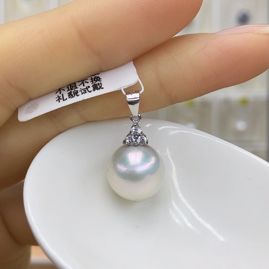 吊坠(赠链)淡水珍珠银S925镶嵌