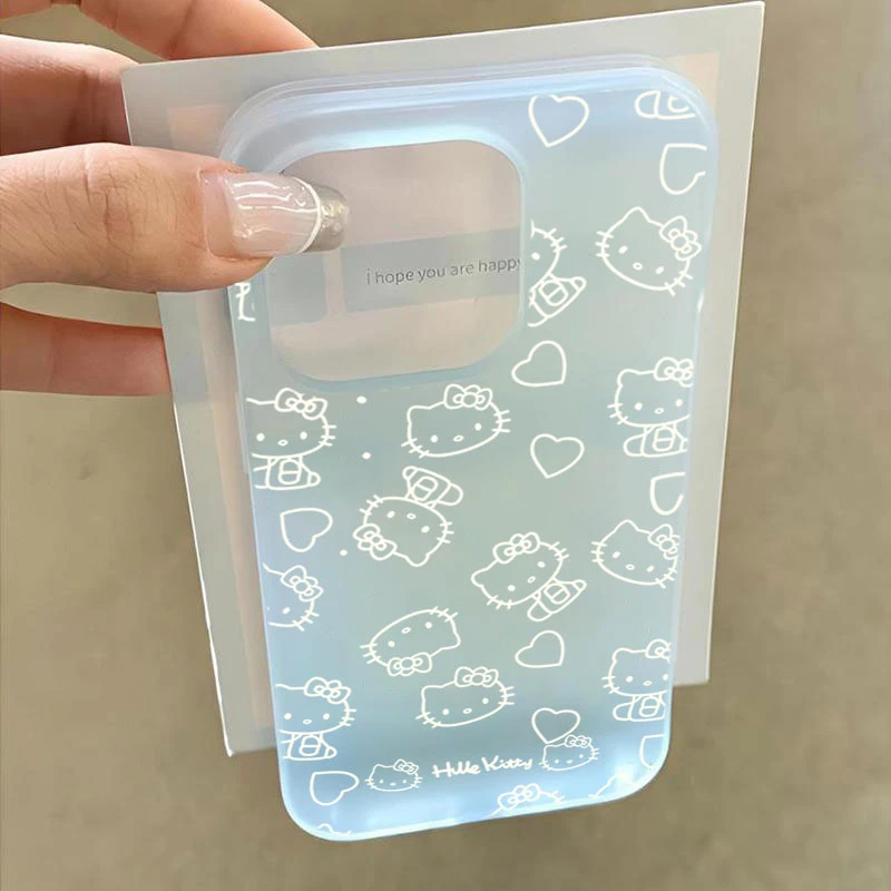 线条Kitty适用iphone16promax苹果15手机壳14PLUS软13幻影12防摔