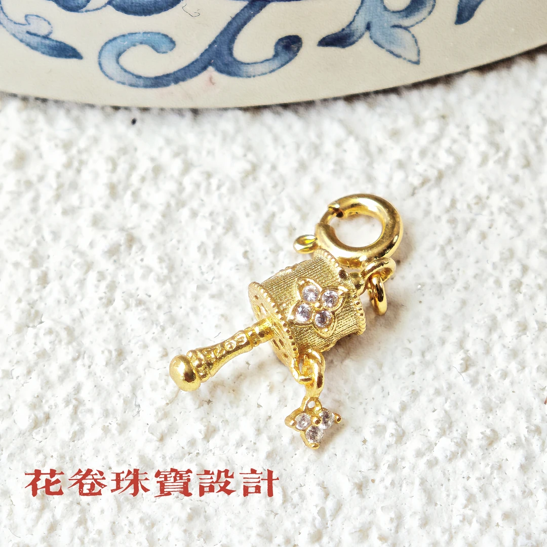 吊坠925银 【转经筒】时尚简约吊坠饰品精致金色首饰多样性其一发货