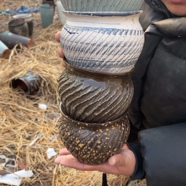 红陶花盆 口径 高度