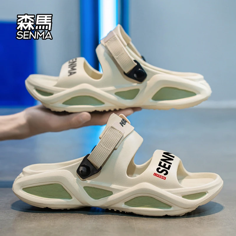 SENMA/森马凉鞋男2025新款夏季外穿开车两用凉拖软底防滑沙滩鞋男