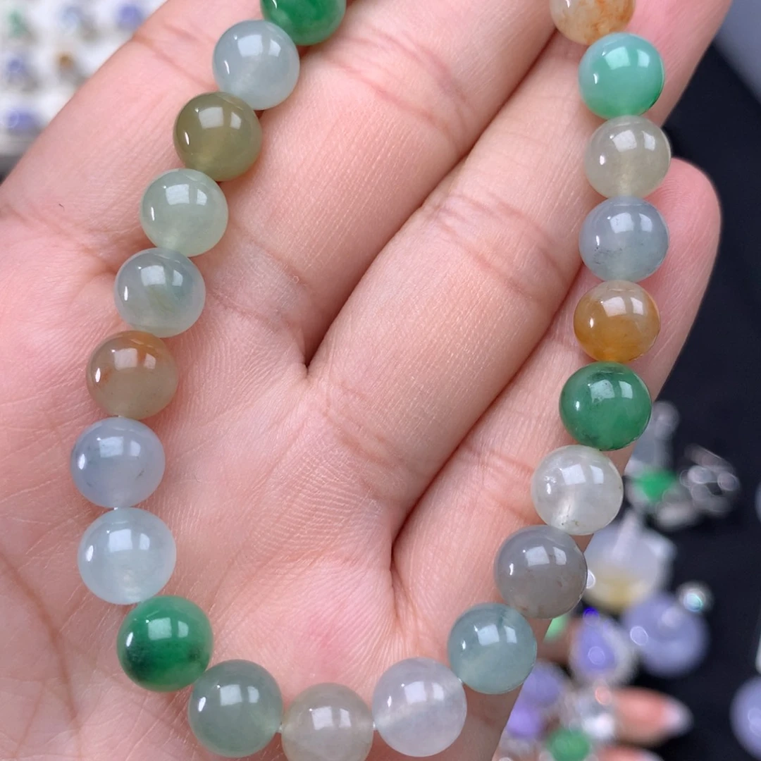 未镶嵌手串翡翠珠串