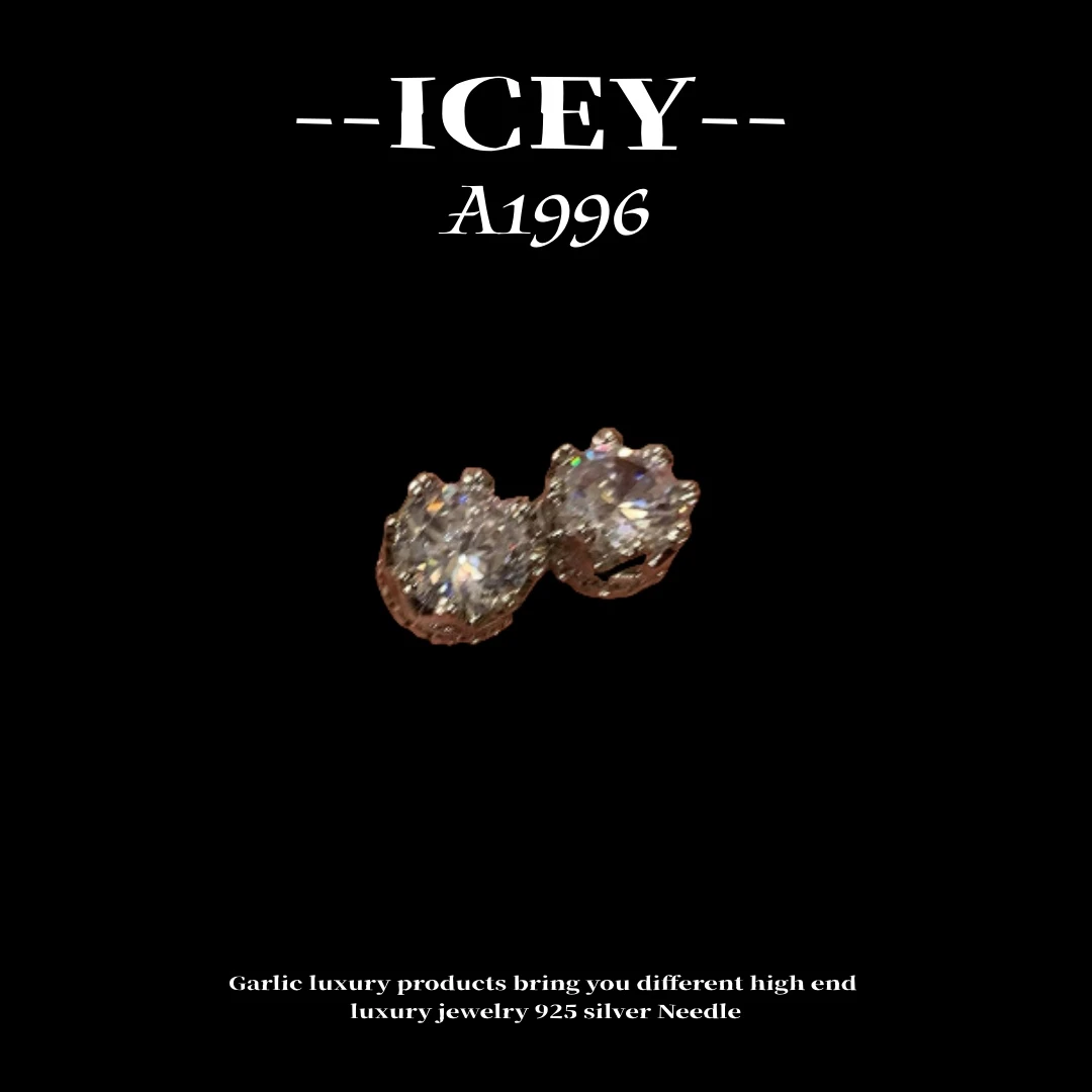 合金耳饰   镀18K金 ICEY设计简约手工耳饰--A1996