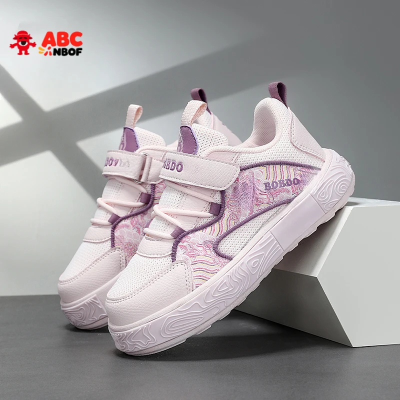 ABC NBOF童鞋女童休闲鞋女网面运动鞋2025春秋款儿童透气跑步鞋子