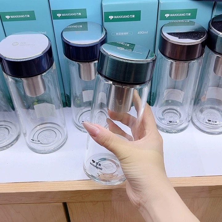 万象品牌单层玻璃杯U265-470暗苔绿