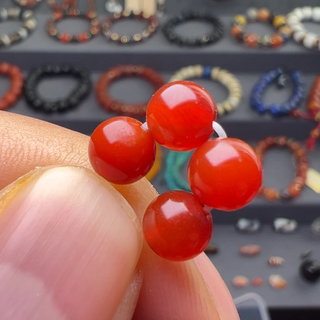 玛瑙/玉髓合金玛瑙对珠