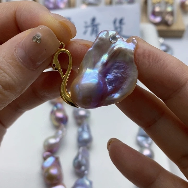 银S925镶嵌淡水珍珠耳饰