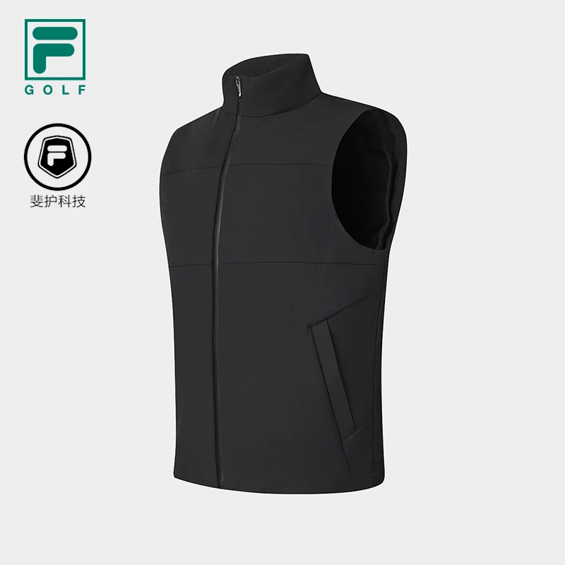 斐乐男士棉马甲25春新款基础简约高尔夫运动立领外套A11M515909F