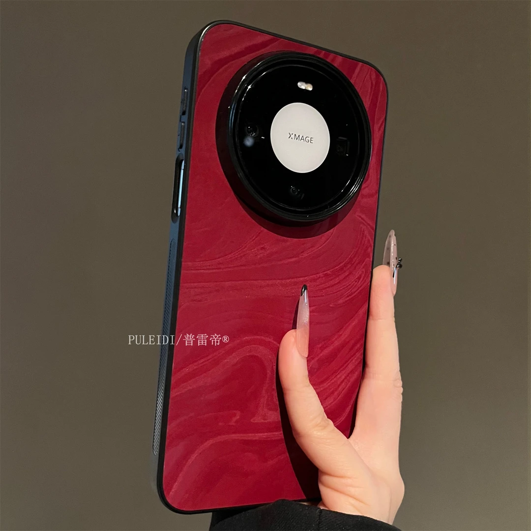 云锦流光中国红适用华为Mate80ProMax手机壳mate80Pro高级感轻奢