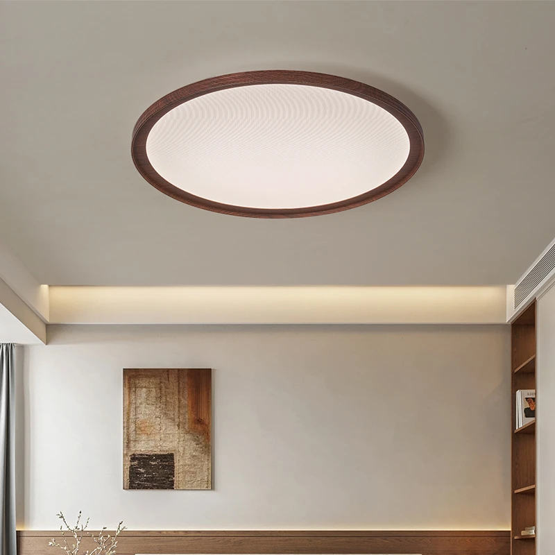 超薄无缝中古风卧室吸顶灯2025新款全光谱护眼灯法式中古卧室灯