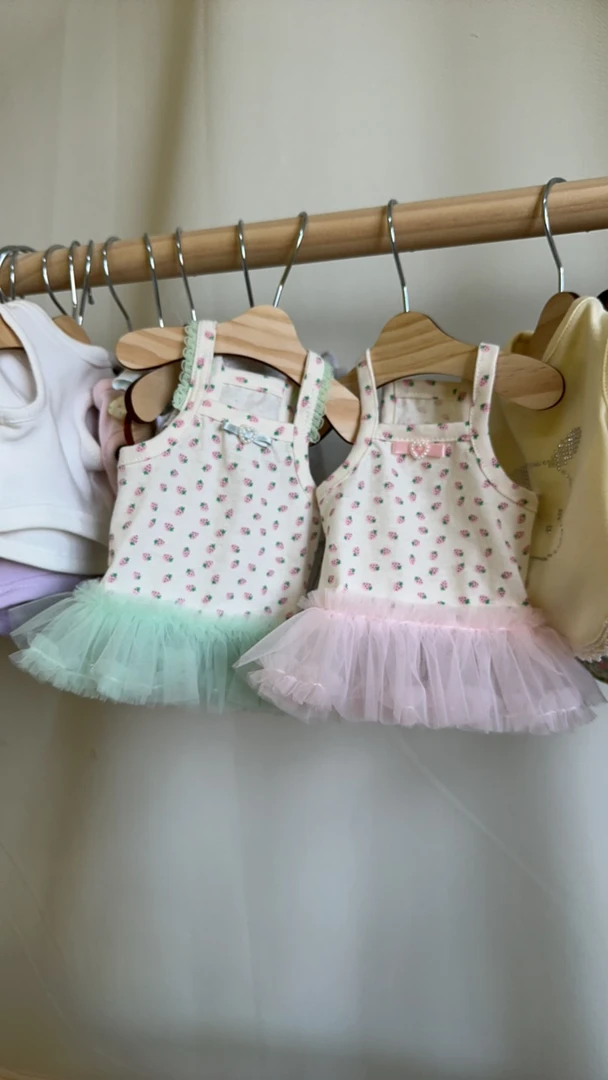 韩版甜美小草莓公主宠物纱纱裙