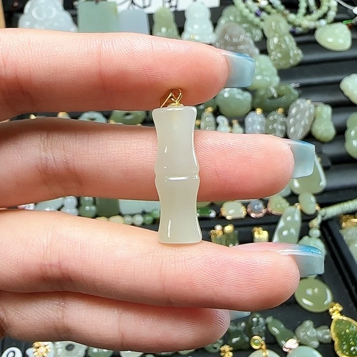 和田玉银S925镶嵌颈饰