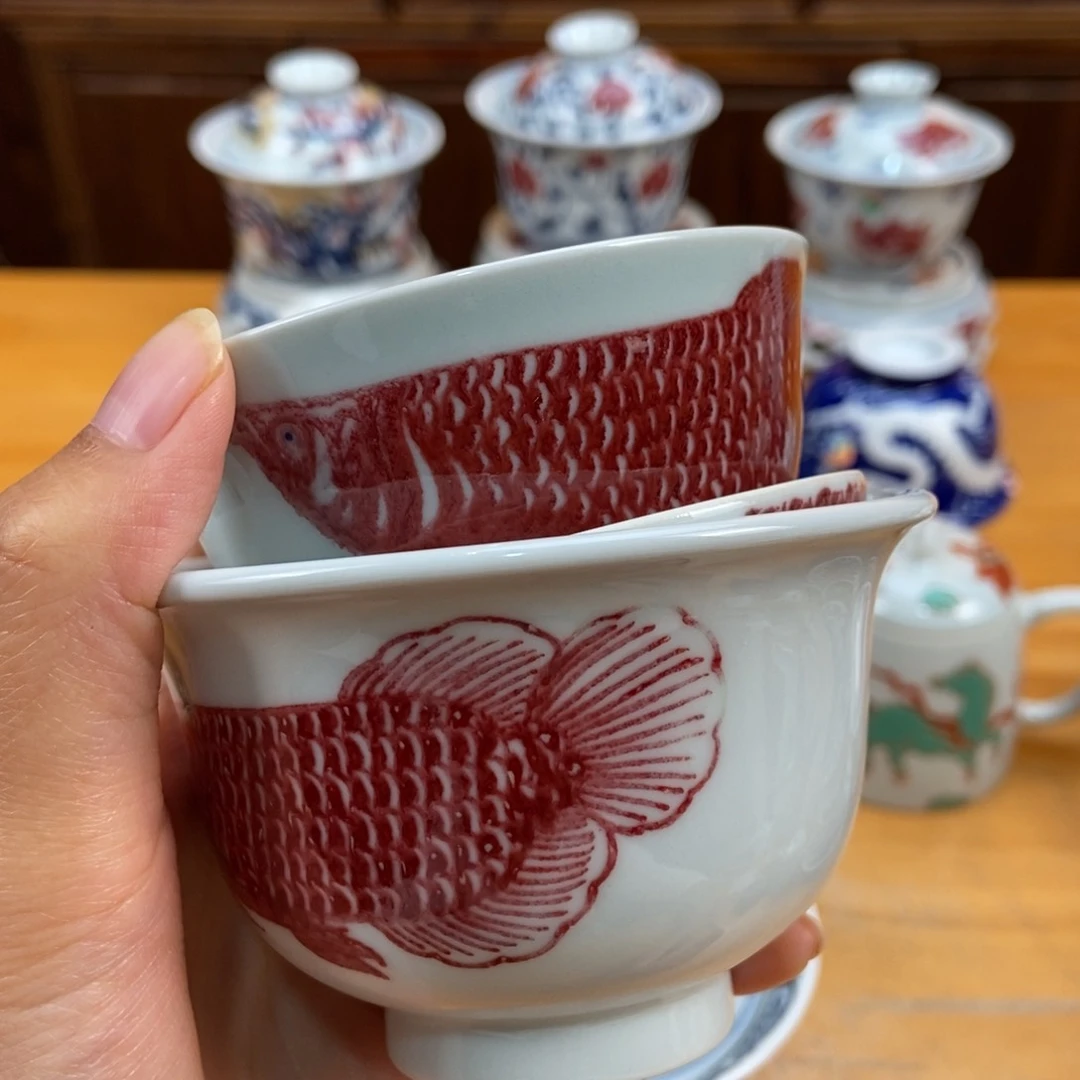 手绘现代茶具非古董大*熊