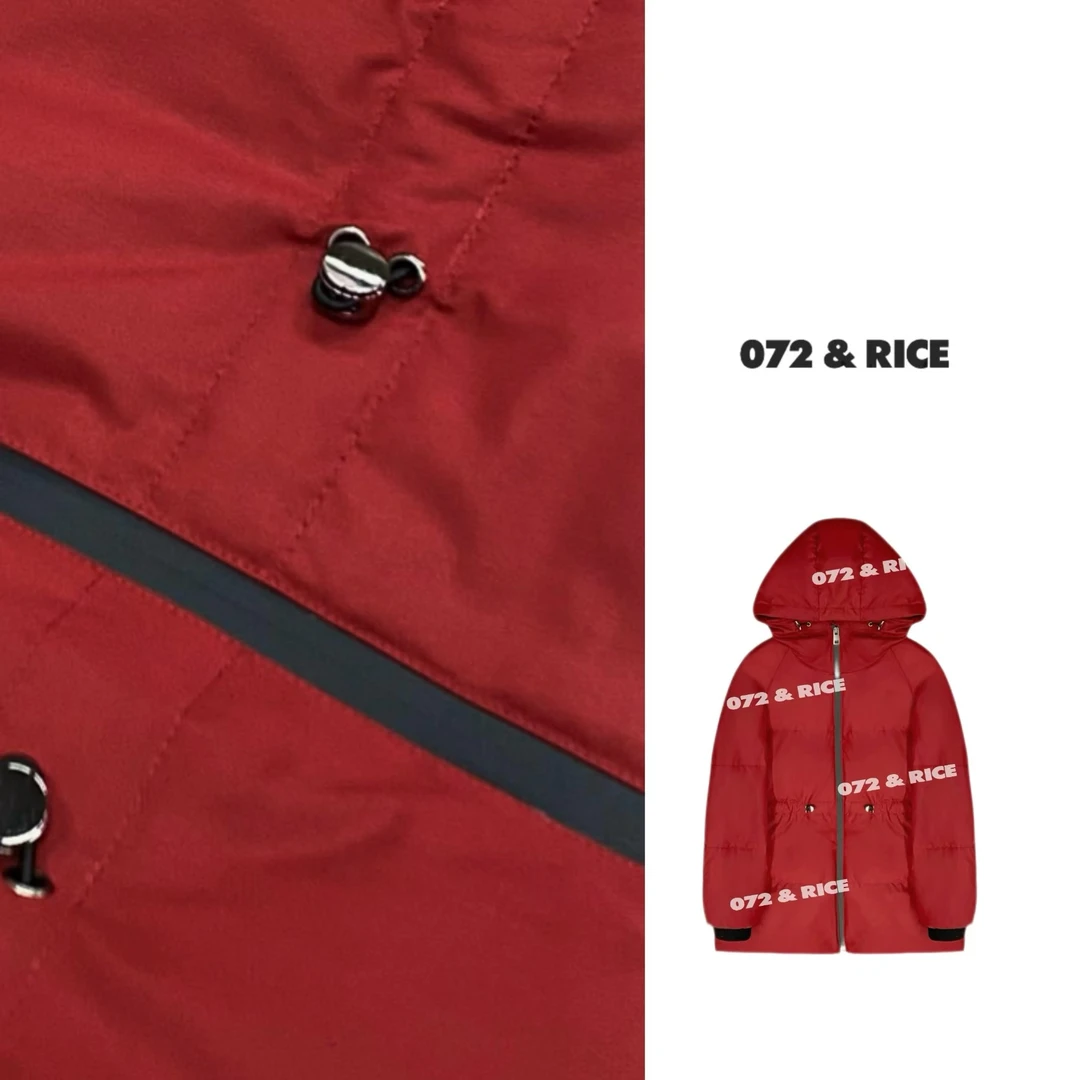 072 & RICE【小红帽】绵羊毛+桑蚕丝 拉链白鹅绒外套 MU557 618FF