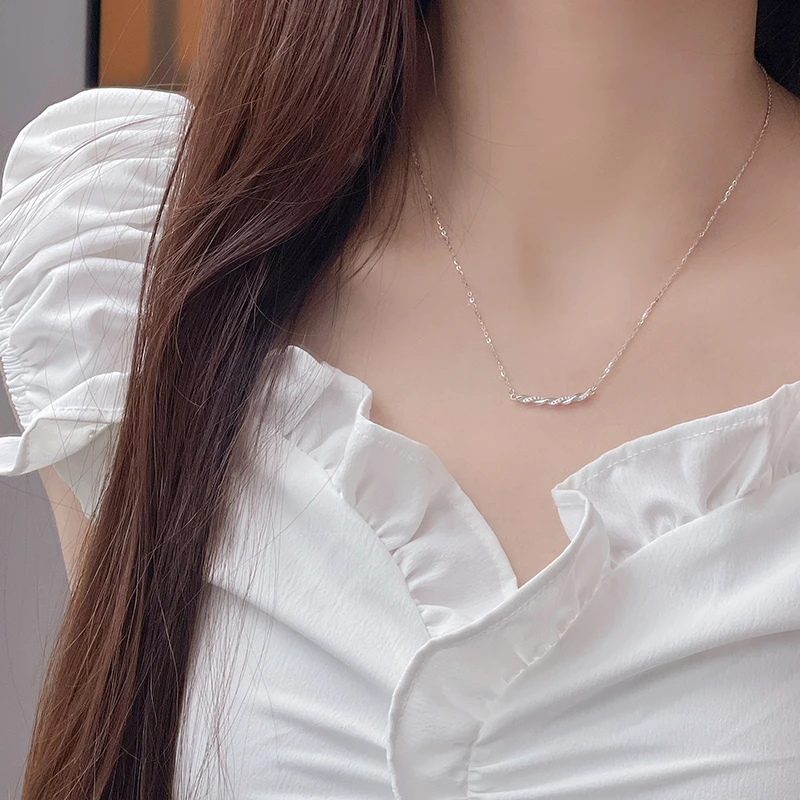 坠链均925银合成锆石 藤蔓项链时尚气质简约百搭锁骨链送女友礼物