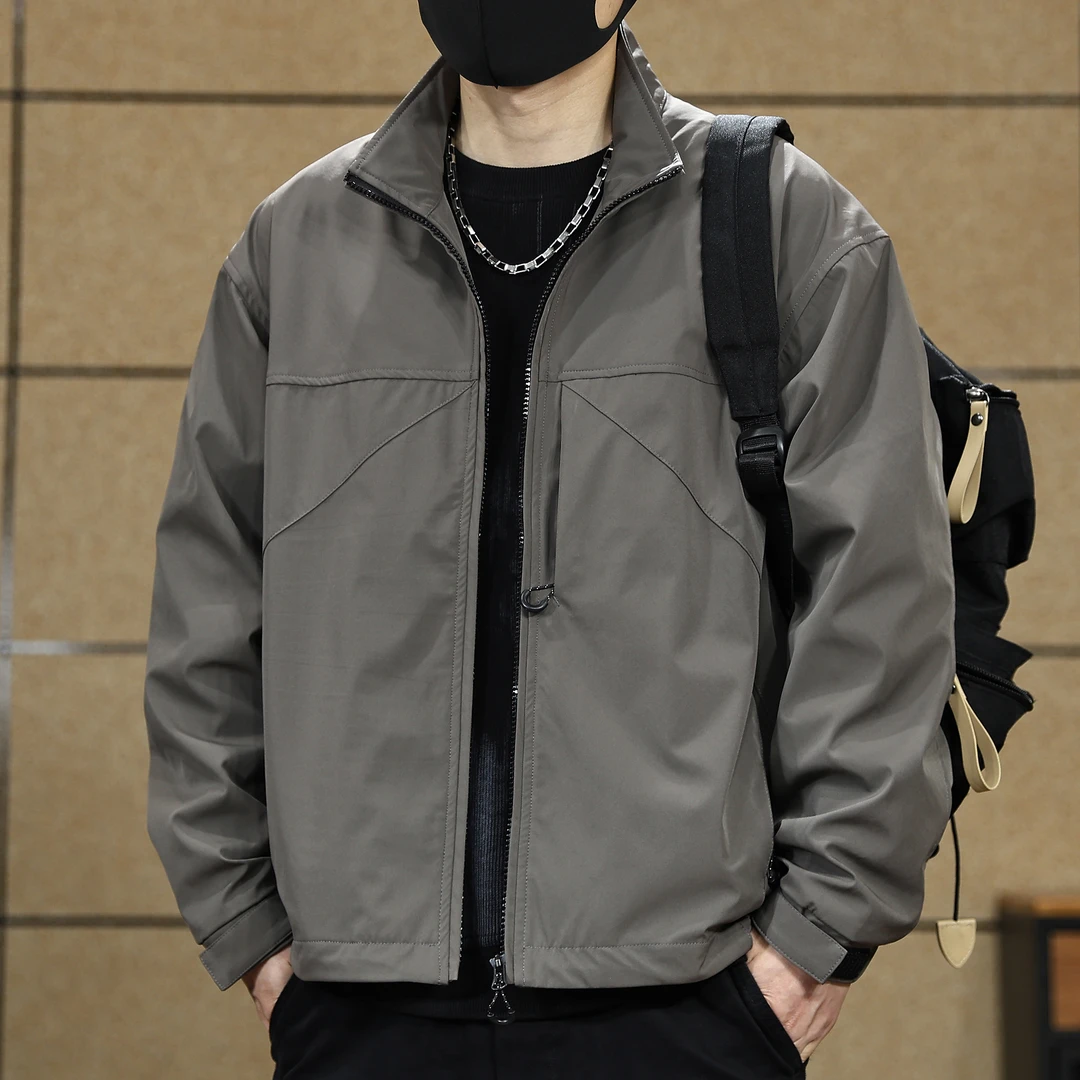 美式户外休闲工装男士夹克春秋新款潮牌宽松三防冲锋外套男