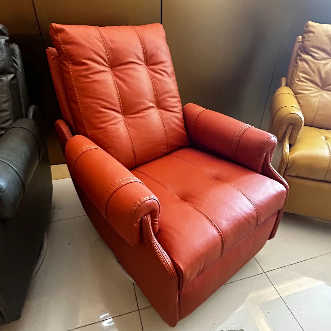 单人位极简风北欧多功能沙发太空舱皮艺沙发