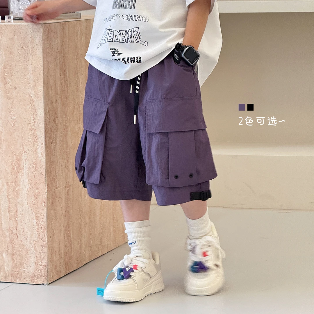 男童裤子2025夏季新款儿童速干裤薄款短裤洋气休闲五分裤潮63518