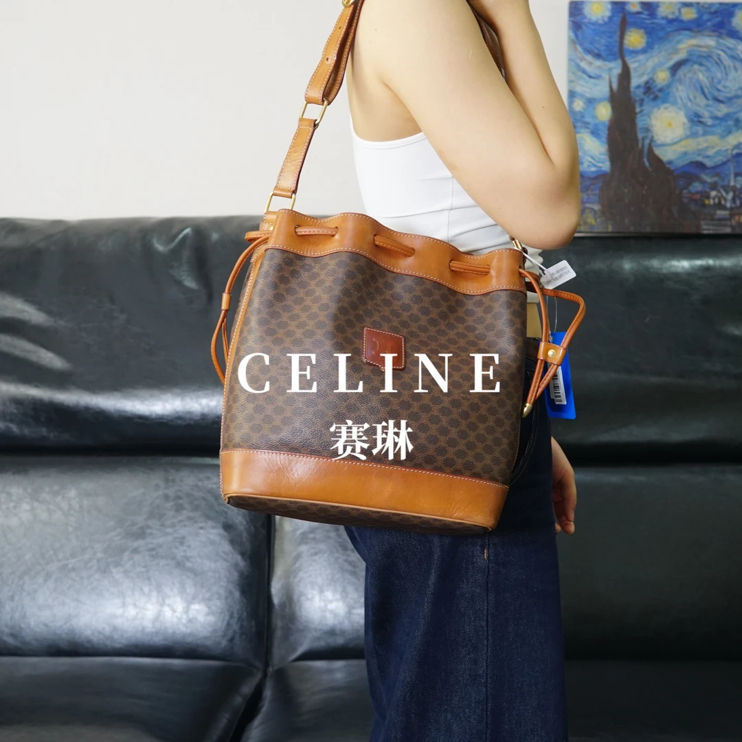 95新 Celine/思琳 老花水桶包/YW06806010/6010