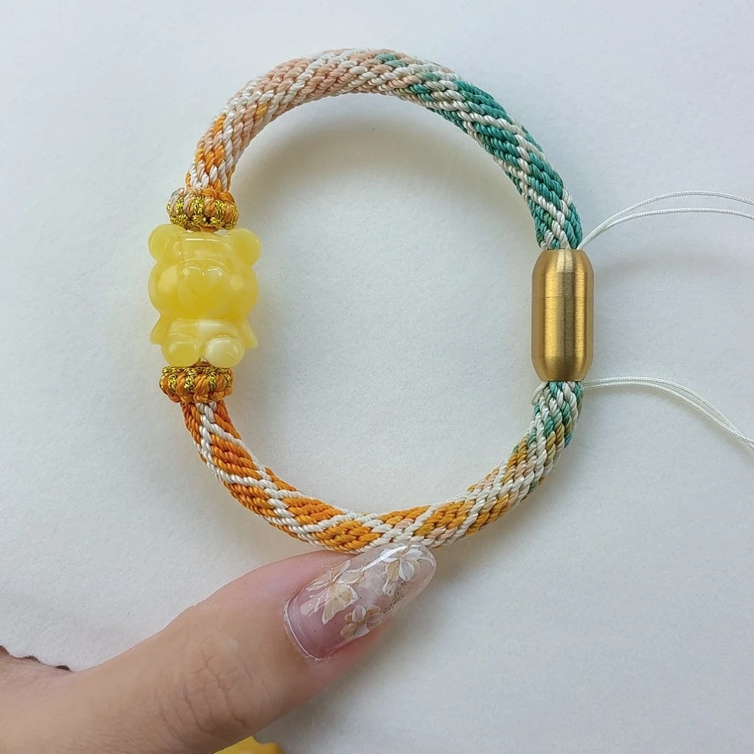 未镶嵌蜜蜡手绳小熊