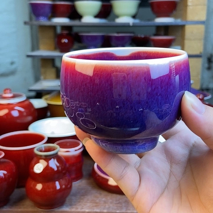 八*邹景德镇名陶坊原矿郎红，粘底