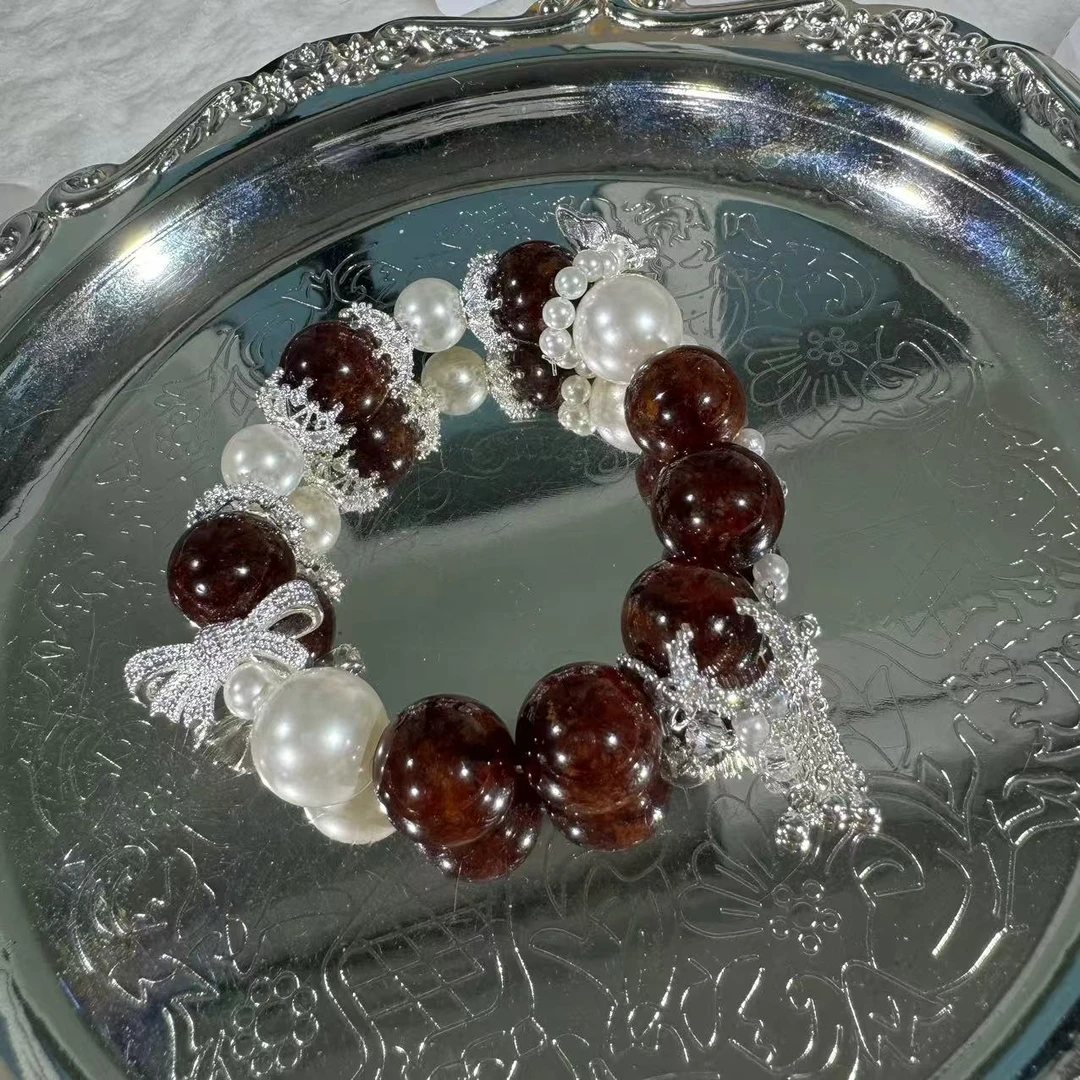 【拾壹水晶】天然石榴石-单圈手链多样性发货发其一C-058