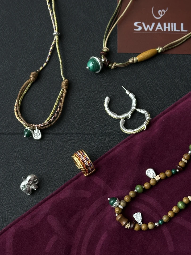 非金属仿水晶项链 SWAHILL 斯瓦山丘设计师品牌2025春夏新款饰品