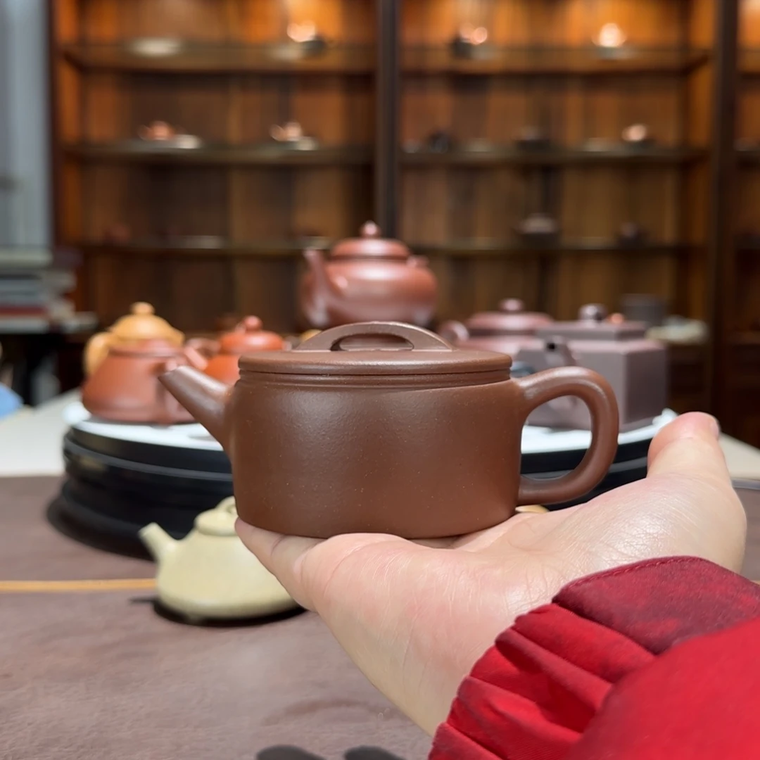 茶壶紫砂紫泥汉瓦壶