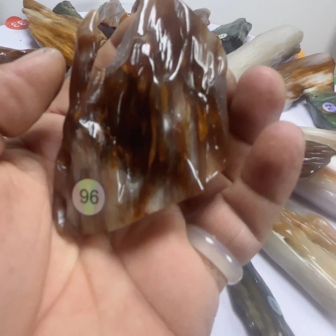 硅化玉未镶嵌手把