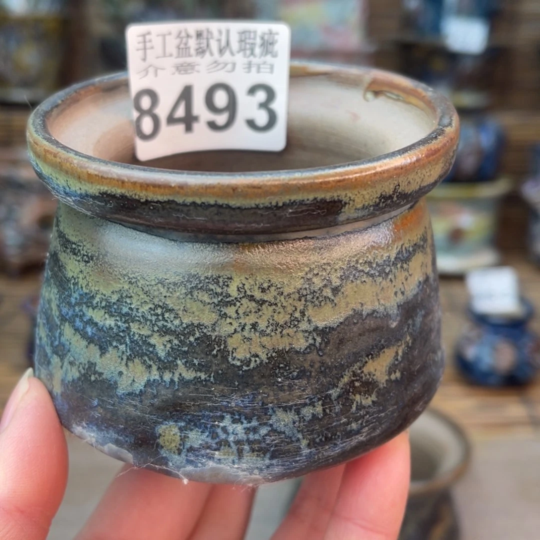 手工花盆默认瑕疵完美者勿拍