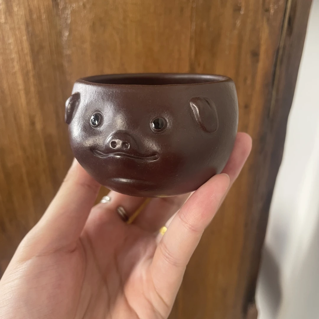 【老班长推荐】紫砂 福猪主人杯