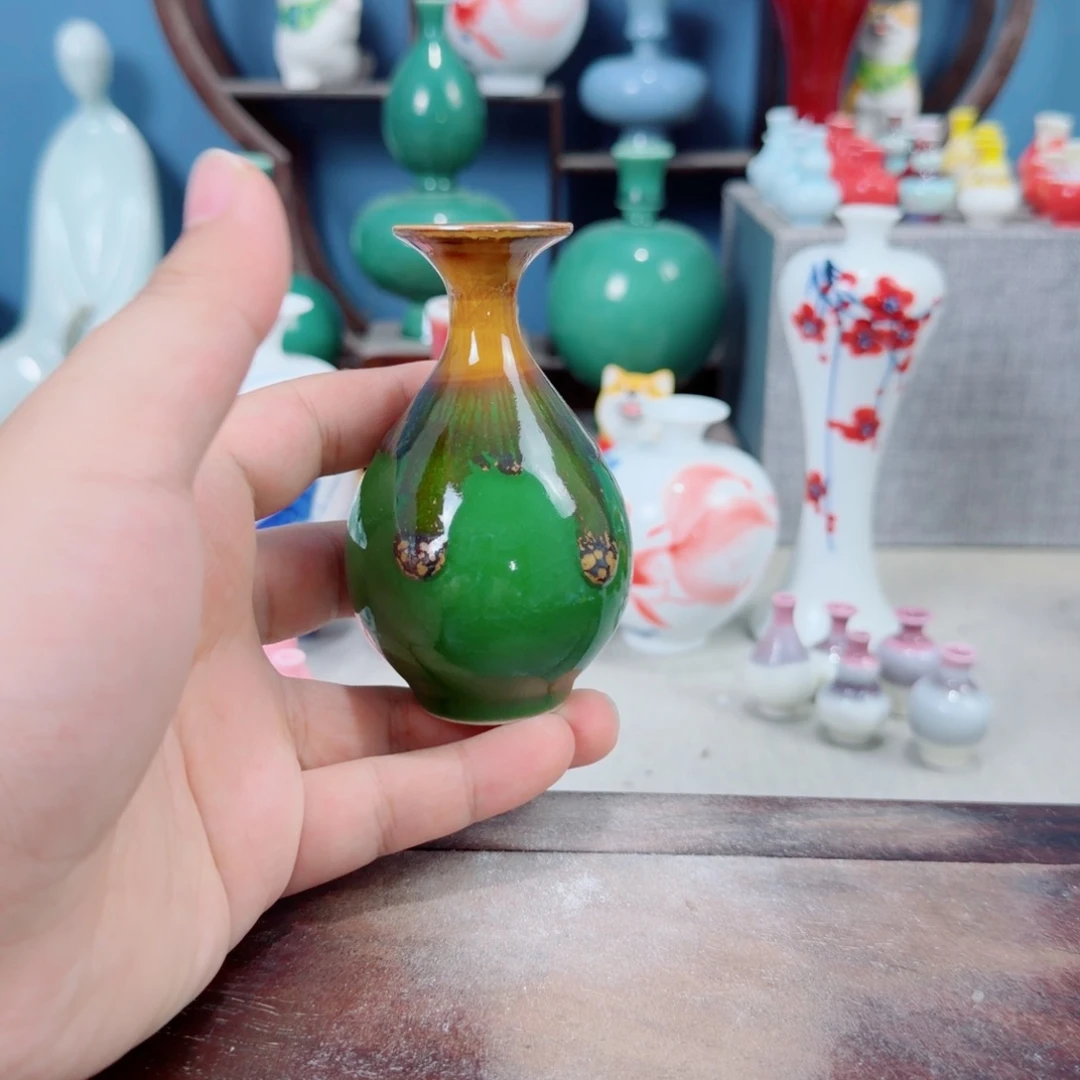 陶瓷手工小花器摆件