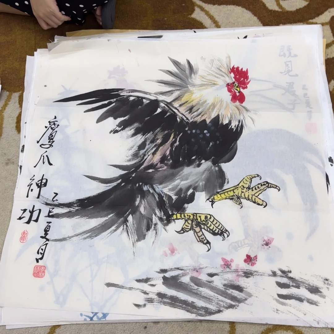 国画李林林斗方童