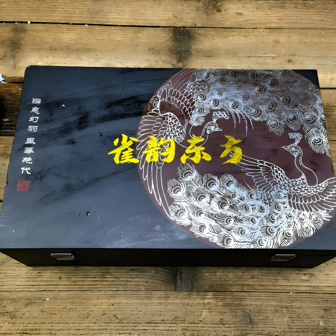 【闪购商品】雀韵东方孔雀汝窑11头茶具套装FC773  1