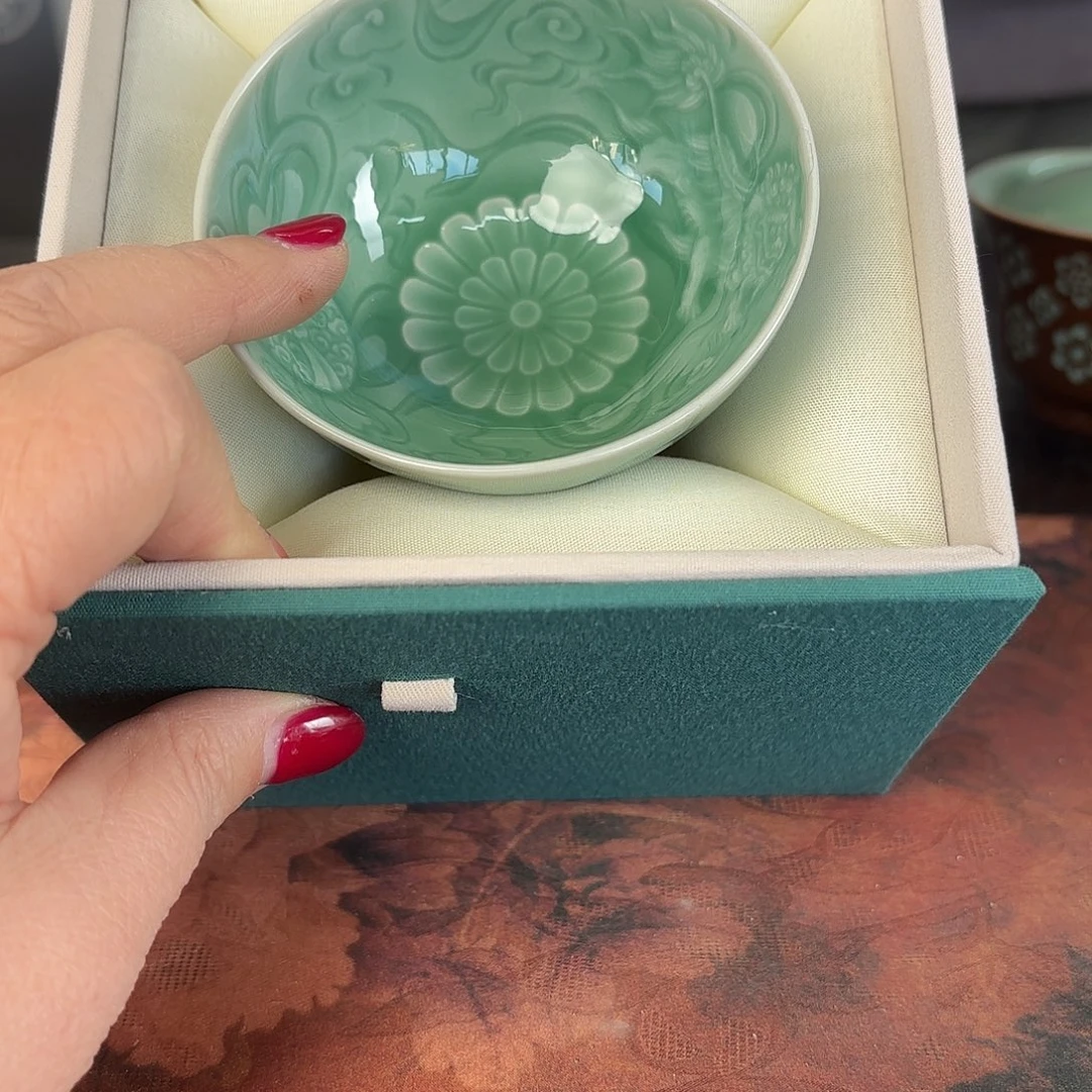 龙泉云间青瓷小米茶器