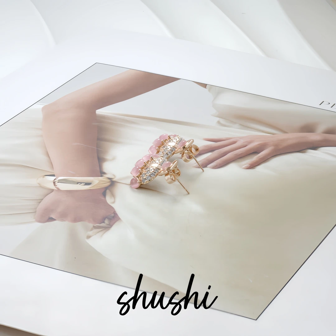 铜合金锆石耳饰 耳环9183